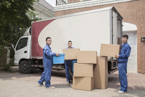 Local removals team planning a move in a Knightsbridge street