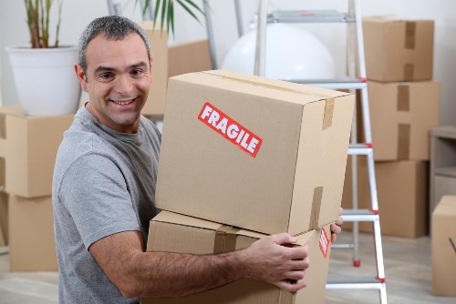 Boxes and furniture prepared for self storage in Knightsbridge