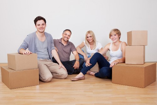 Packed boxes and luggage ready for student storage in Knightsbridge